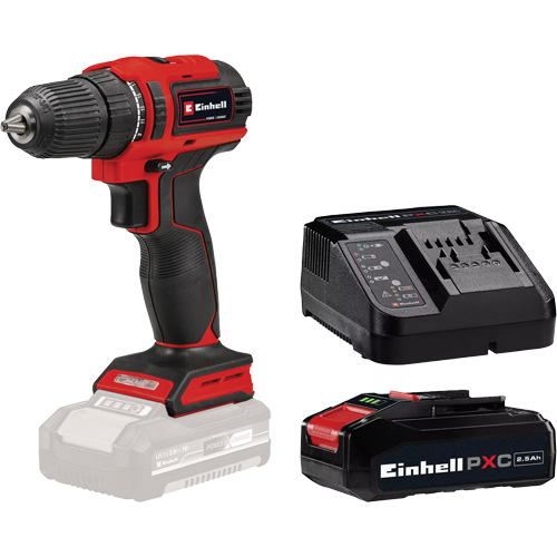 Perceuse-visseuse sans fil avec batterie 2,5 Ah PXC et ensemble chargeur de d&eacute;part, Lithium-ion, 18 V, Mandrin 3/8", Couple 354 lb-po Distribution Industrielle GC