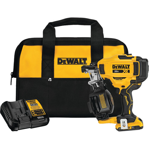 15° Cordless Coil Roofing Nailer Kit, 20 V, Lithium-Ion Distribution Industrielle GC
