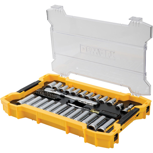 Jeu d'outils 3/8" & 1/2" pour m&eacute;canicien avec plateau & couvercle TOUGHSYSTEM 2.0 Distribution Industrielle GC