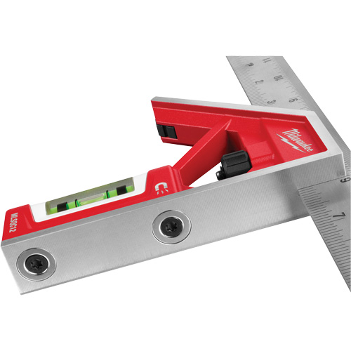 Magnetic Combination Square, 12" L, Stainless Steel, Plain Distribution Industrielle GC