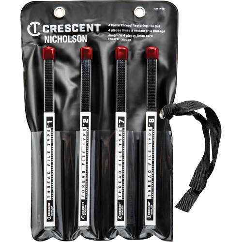 4-Piece Thread Restoring File Set, Square, 9" Distribution Industrielle GC
