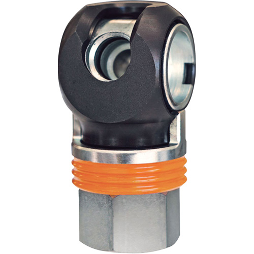 Raccord industriel rapide TOPQUIK SC, Acier nickel&eacute;, 1/2", NPT femelle, 359 PSI Distribution Industrielle GC