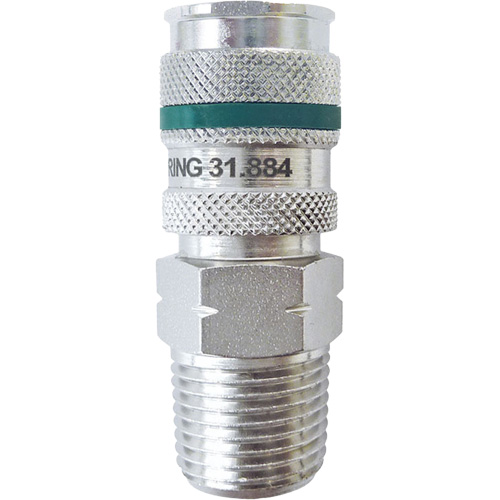 Raccord rapide QUIKSILVER Ultraflo 7,8 mm, Acier zingu&eacute;, 1/2", NPT m&acirc;le, 362 PSI Distribution Industrielle GC
