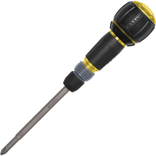 Ratcheting Fastbit Tru-Grip Screwdriver, Phillips & Slotted Bits, 8-1/2" L, Plastic/Cushion Grip Handle Distribution Industrielle GC