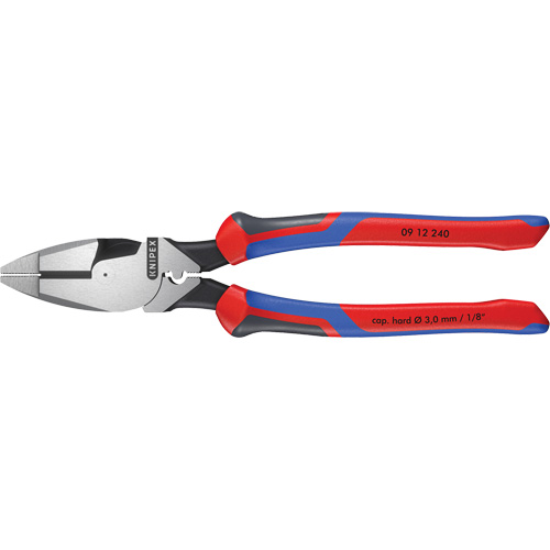 Pince pour monteurs de lignes &agrave; levier d&eacute;multipli&eacute;, type Nouvelle-Angleterre avec tire-fil, sertisseur et poign&eacute;e KNIPEXTEND Distribution Industrielle GC