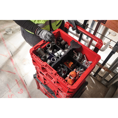 PACKOUT Low-Profile Crate, 15" x 18-5/8" x 6-5/8", Black/Red Distribution Industrielle GC