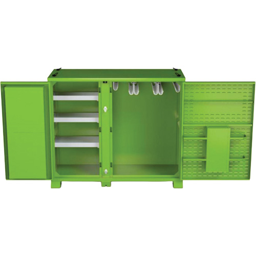 Armoire ventil&eacute;e pour le rangement d'&eacute;PI sur place, Acier, Vert lime haute visibilit&eacute; Distribution Industrielle GC