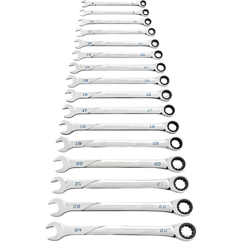 Jeu de cl&eacute;s 120XP Universal Spline XL, Combinaison &agrave; cliquet, 16 morceaux, M&eacute;trique Distribution Industrielle GC