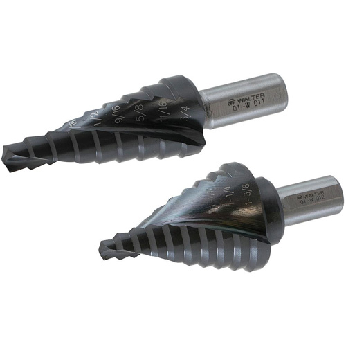 Foret &eacute;tag&eacute; Multi-Step, 1/4" - 1-3/8", Incr&eacute;ments de 1/8", Acier rapide Distribution Industrielle GC
