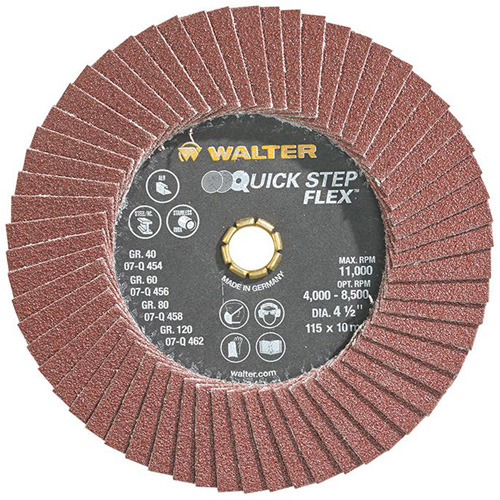 QUICK-STEP FLEX Flap Disc, 4-1/2" x Type 29, 80 Grit, Aluminum Oxide Distribution Industrielle GC
