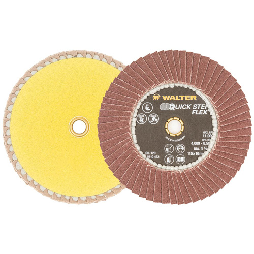 QUICK-STEP FLEX Flap Disc, 4-1/2" x Type 29, 120 Grit, Aluminum Oxide Distribution Industrielle GC