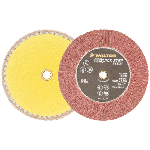 Disque &agrave; lamelles QUICK-STEP FLEX, 6" x Type 29, Grain 60, Oxyde d'aluminium Distribution Industrielle GC
