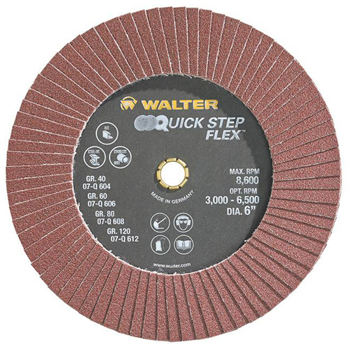Disque &agrave; lamelles QUICK-STEP FLEX, 6" x Type 29, Grain 80, Oxyde d'aluminium Distribution Industrielle GC