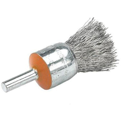 Brosses mont&eacute;es &agrave; fils cr&ecirc;p&eacute;s, 1/2", Fils 0,01", Tige 1/4" Distribution Industrielle GC