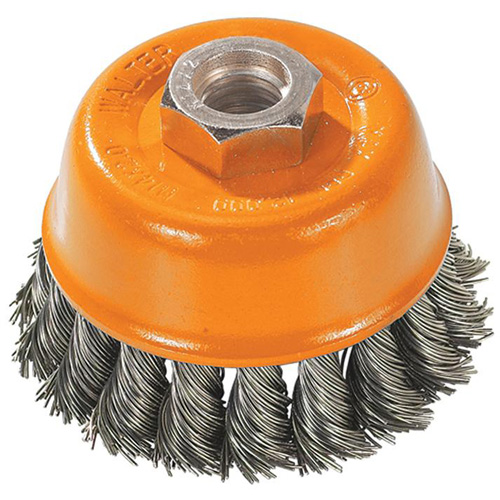 Brosse &agrave; fils nou&eacute;s torsad&eacute;s, 3" dia. x M14 arbre Distribution Industrielle GC