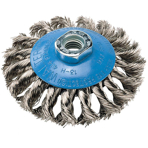 Brosse concave &agrave; fils nou&eacute;s, 6" dia. x 5/8"-11 arbre Distribution Industrielle GC