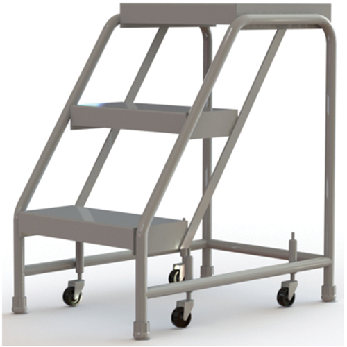 Rolling Ladder, 3 Steps, 16" Step Width, 30" Platform Height, Aluminum Distribution Industrielle GC