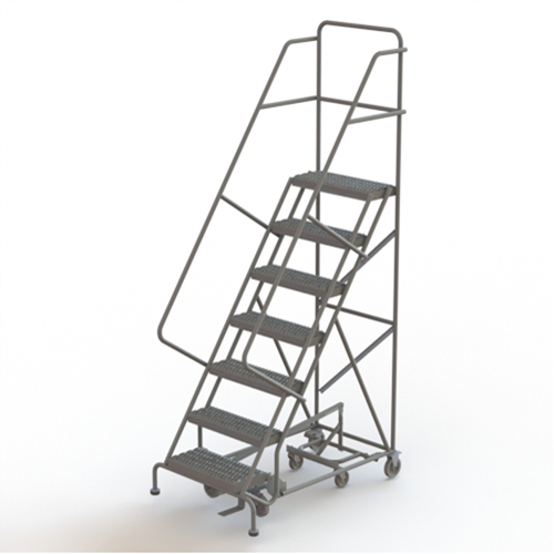 &eacute;chelles roulantes multidirectionnelles, 7 marches, Largeur de la marche 24", Hauteur de la plateforme 70", Acier Distribution Industrielle GC