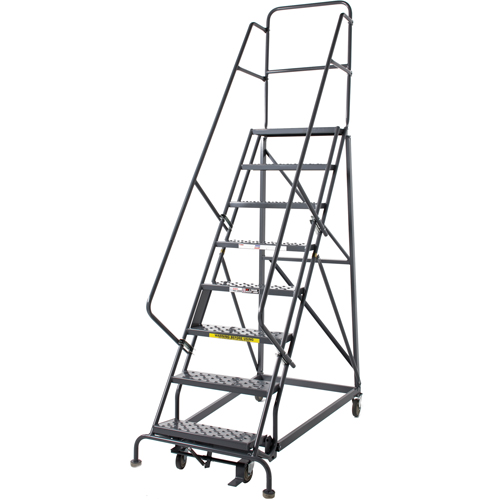 Heavy Duty Rolling Ladder, 8 Steps, 24" Step Width, 80" Platform Height, Steel Distribution Industrielle GC