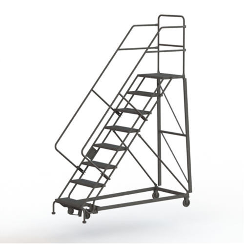 &eacute;chelles robustes en angle de s&eacute;curit&eacute;, 8 marches, Perfor&eacute;, Inclinaison 50°, Hauteur 80" Distribution Industrielle GC