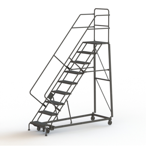 Heavy Duty Safety Slope Ladder, 9 Steps, Perforated, 50° Incline, 90" High Distribution Industrielle GC