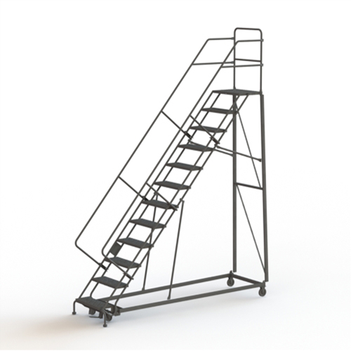 Heavy Duty Safety Slope Ladder, 12 Steps, Perforated, 50° Incline, 120" High Distribution Industrielle GC