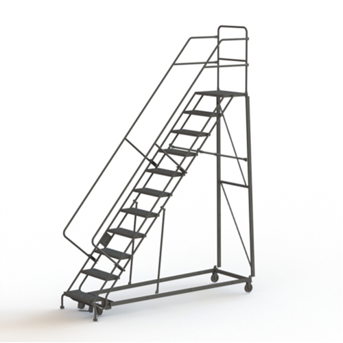 Heavy Duty Safety Slope Ladder, 11 Steps, Serrated, 50° Incline, 110" High Distribution Industrielle GC