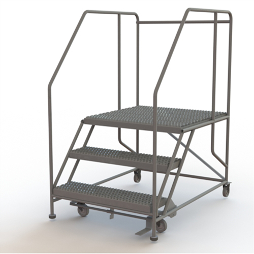 Plateforme de travail mobile, Acier, 3 Marches, 30" ha, 36" p, 36" Marche, Stri&eacute; Distribution Industrielle GC