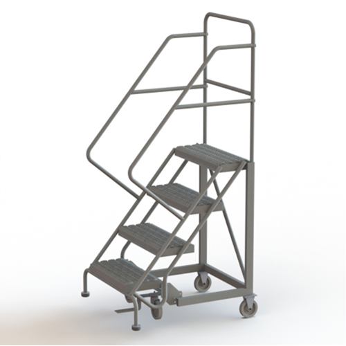 Safety Slope Rolling Ladder, 4 Steps, Serrated, 50° Incline, 40" High Distribution Industrielle GC