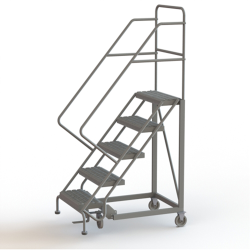 Safety Slope Rolling Ladder, 5 Steps, Serrated, 50° Incline, 50" High Distribution Industrielle GC