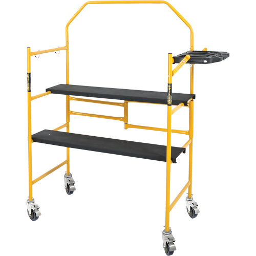 nsemble d'&eacute;chafaudage &agrave; montant de s&eacute;curit&eacute; & tablette pour outils de 4' Jobsite Series, Cadre Acier, 49-1/2" p x 57-3/4" h Distribution Industrielle GC