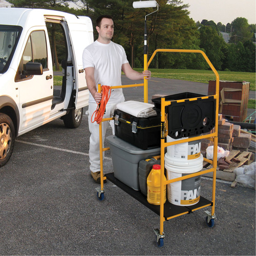 nsemble d'&eacute;chafaudage &agrave; montant de s&eacute;curit&eacute; & tablette pour outils de 4' Jobsite Series, Cadre Acier, 49-1/2" p x 57-3/4" h Distribution Industrielle GC
