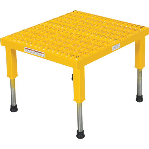 Plate-forme ajustable Step-Mate, 1 marche(s), 23-1/2" la x 19-9/16" lo x 16-1/2" h, Capacit&eacute; 500 lb Distribution Industrielle GC