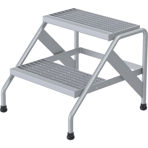 Escabeau en aluminium, 2 marche(s), 22-13/16" la x 24-9/16" lo x 20" h, Capacit&eacute; 500 lb Distribution Industrielle GC