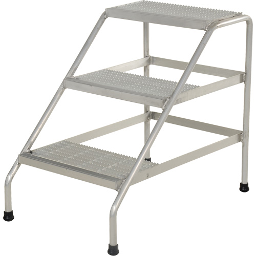 Escabeau en aluminium, 3 marche(s), 22-13/16" la x 34-9/16" lo x 30" h, Capacit&eacute; 500 lb Distribution Industrielle GC