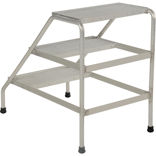Escabeau en aluminium, 3 marche(s), 22-13/16" la x 34-9/16" lo x 30" h, Capacit&eacute; 500 lb Distribution Industrielle GC