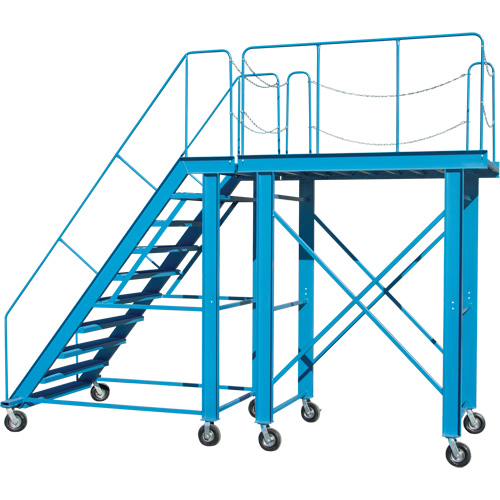 Snow Ladder, Steel, 10 Steps, 99" H, 85-1/2" D, 48" Step, Serrated Distribution Industrielle GC