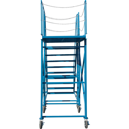 Snow Ladder, Steel, 10 Steps, 99" H, 85-1/2" D, 48" Step, Serrated Distribution Industrielle GC