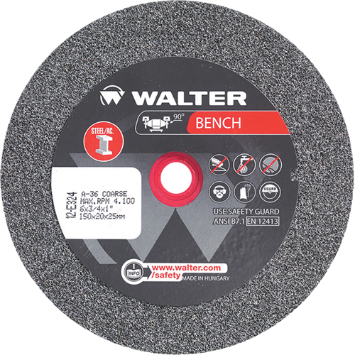 Meules pour rectifieuses d'&eacute;tabli, 6" x 3/4", Arbre de 1", 1 Distribution Industrielle GC