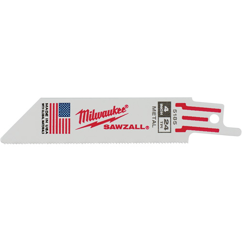 Lames de scie alternative Sawzall, Bim&eacute;tal, 24 Dents par pouce, 4" lo x 3/4" la Distribution Industrielle GC