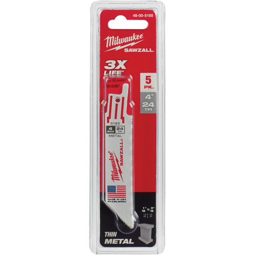 Lames de scie alternative Sawzall, Bim&eacute;tal, 24 Dents par pouce, 4" lo x 3/4" la Distribution Industrielle GC