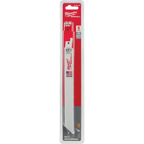 Lame de scie alternative Sawzall, Bim&eacute;tal, 10-14 Dents par pouce, 8" lo x 5/8" la Distribution Industrielle GC