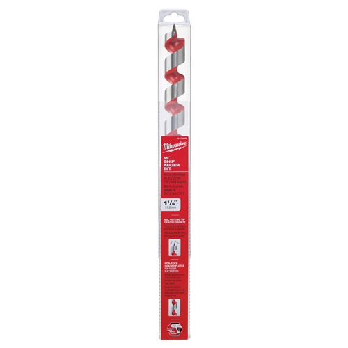 Longue m&egrave;che h&eacute;licoidale pour perceuse, Diam&egrave;tre de 1-1/4", Cannelure 15", Tige 7/16" hexagonal Distribution Industrielle GC