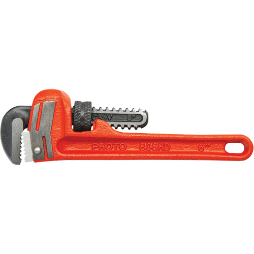 Heavy-Duty Cast Iron Pipe Wrench, 3/4" Jaw Capacity, 6" Long, Powder Coated Finish, None Handle Distribution Industrielle GC