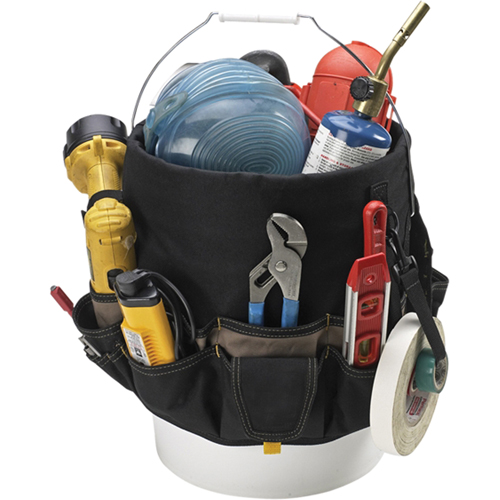 48-Pocket Bucket Buddy, 6" L x 11" W x 12" H, Polyester, Black Distribution Industrielle GC