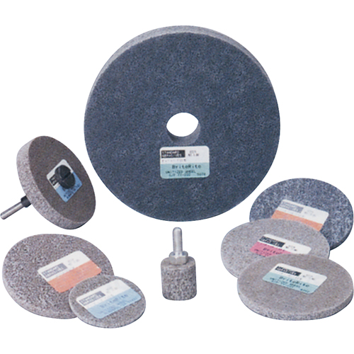 Meule homog&egrave;ne &agrave; faible densit&eacute; de s&eacute;rie 500 Standard Abrasives, 3" x 1/4", Arbre de 1/4", Grain de Moyen, Oxyde d'aluminium Distribution Industrielle GC