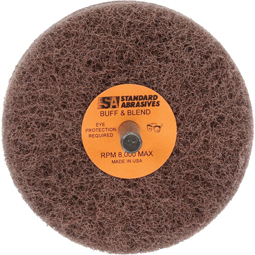 Standard Abrasives Buff & Blend Wheel, 3" Dia. x 2" W, 1/4" Arbor, Aluminum Oxide Distribution Industrielle GC