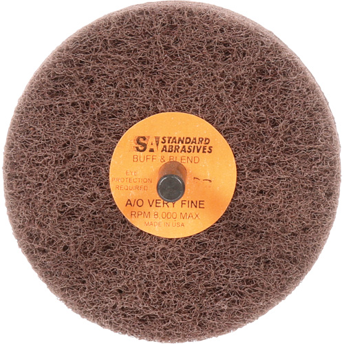Standard Abrasives Buff & Blend Wheel, 3" Dia. x 3" W, 1/4" Arbor, Aluminum Oxide Distribution Industrielle GC