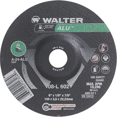 Depressed Centre Grinding Wheels - Aluminium Type 27, 6" x 1/8", 7/8" Arbor, Type 27 Distribution Industrielle GC