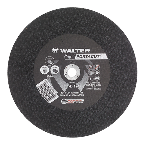 Portacut High Speed Cut-Off Wheel, 12" x 1/8", 1" Arbor, Type 1, Silicon Carbide, 6300 RPM Distribution Industrielle GC